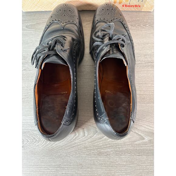 Vintage Church’s Famous English Shoes Holborn Black Leather Dress Shoes Mens 9.5 main image 8